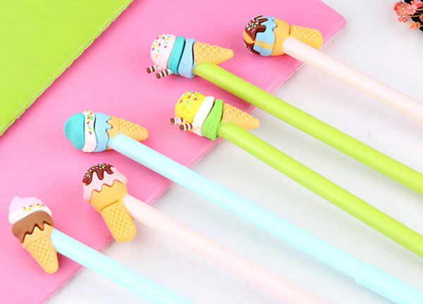 Best selling gel pens Ice Cream Neutral Pen Simple Fresh Cone Ice Cream Black Pen 306