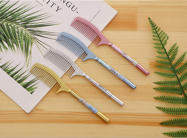 Best selling gel pens Creative cartoon comb modelling neutral pen black ink pen signature pen stationery384