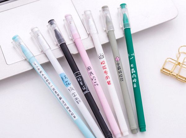 Best selling gel pens Creative Text Cartoon Personality School Flower School Grass Students Use Portable Neutral Pen355