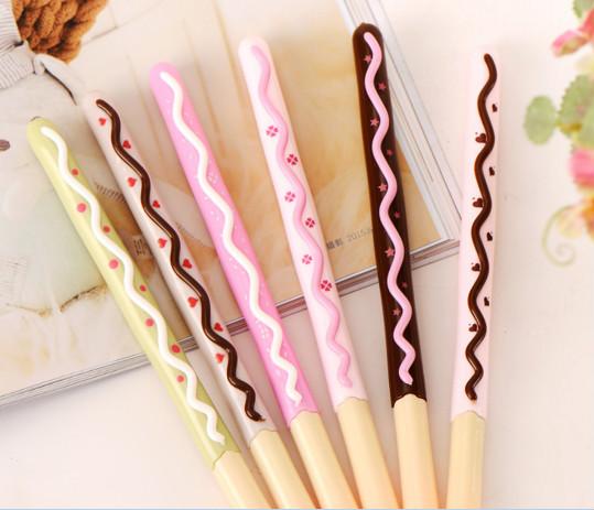 wholesale gel pens free shipping Korean creative stationery Cute realistic biscuit stick cartoon black carbon neutral pen23