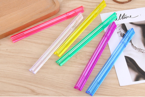 gel pens free shipping Simple Creative Triangle Calibration Transparent Ruler Neutral Pen Multifunctional Pen GP 430