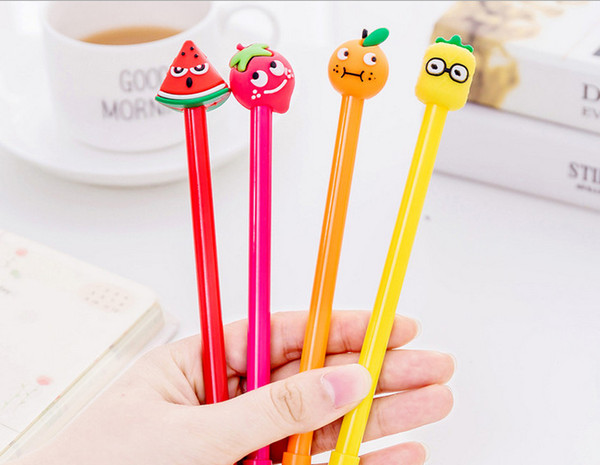 Best selling gel pens Creative cartoon fruit neutral pen office Black Signature Pen student stationery 276