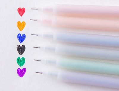 Best selling gel pens Simple wind transparent abrasive watercolor pen neutral pen 0.5mm hand account pen354