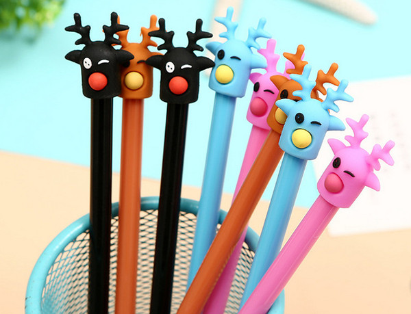 Best selling gel pens Korean stationery Creative Milu Neutral Pen Fresh Little Deer Black Signature Pen Student Stationery Supplies251