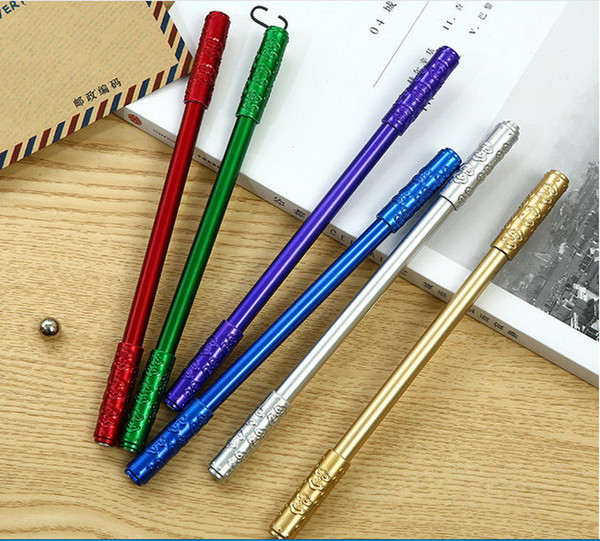 Best selling gel pens New Golden Hoop Bar Magnet Iron Absorber Black Neutral Pen Student Learning Creative Stationery405