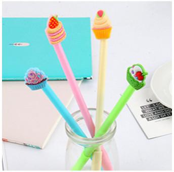 Best selling gel pens Manufacturer sells cartoon cake, neutral pen, fruit snack, water pen, student stationery459