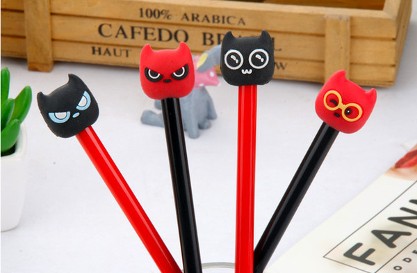 gel pens free shipping Cute Creative Eyeglasses Little Monster Neutral Pen Funny Eyes Black Water Pen 428