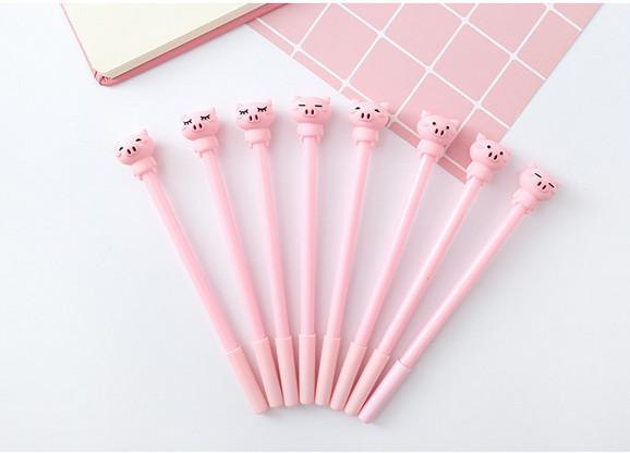 gel pens free shipping Cute pink expression pig neutral cartoon student writing pen, office sign pen 0.5mm416