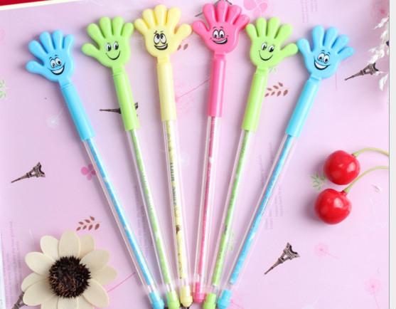 wholesale gel pens free shipping Korean stationery Cute cartoon smiling face expression finger neutral pen click hand signature pen26