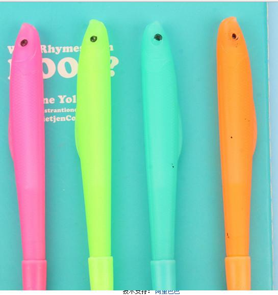 wholesale gel pens free shipping Korean stationery Cute Little Fish Neutral Pen Student Black Needle Tube Pen Learning Supplies27