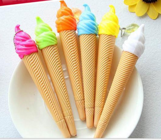 wholesale gel pens free shipping Korean Creative stationery cute cone ice cream neutral pen signature pen25