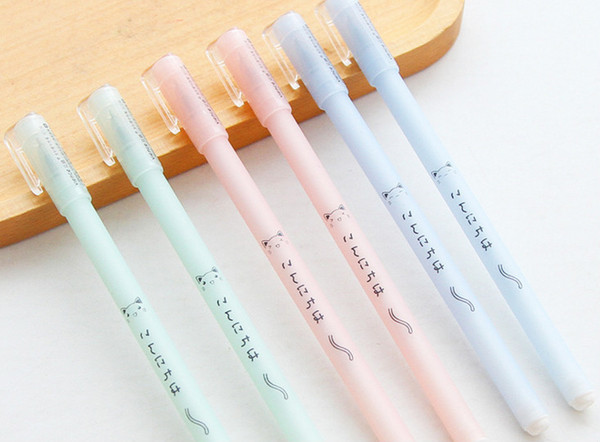 wholesale gel pens free shipping Makaron Simple Color Student Neutral Pen Stationery Pen water pen GP14