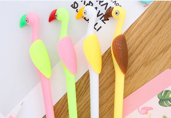 wholesale gel pens free shipping Korean creative stationery animation cute cartoon pen Flamingo neutral pen 22