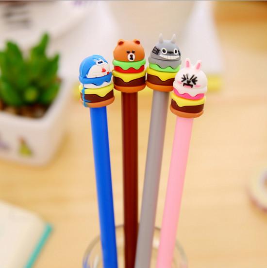 wholesale gel pens free shipping Cute Cartoon Cake Hamburg Neutral Pen for Students learning supplies 30