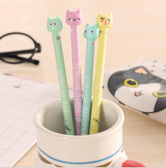 wholesale gel pens free shipping Korean cartoon cute candy cat neutral pen full needle tube water pen434