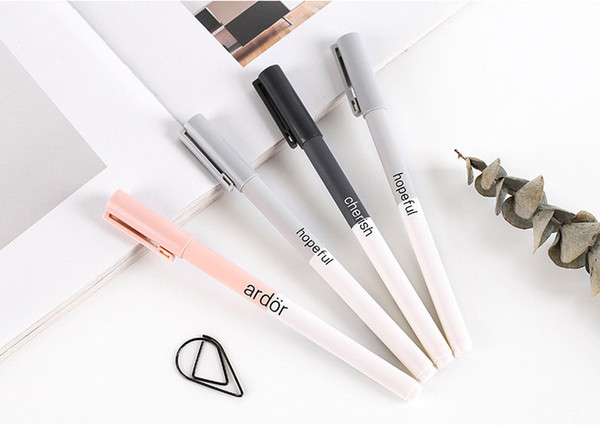 Best selling gel pens Creative New Style Fashion Simple Style Needle Tube Pen Style 0.5mm Color Neutral Pen Signature Pen474