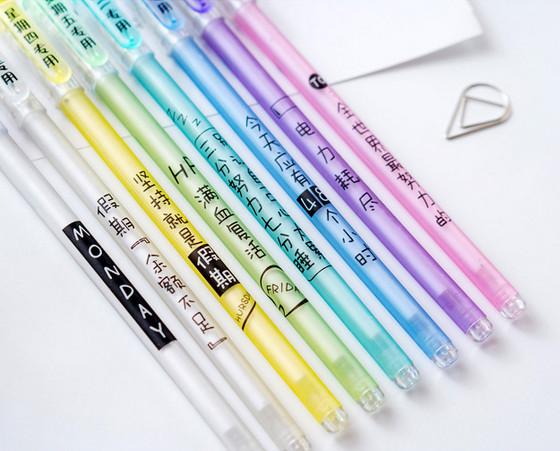 Best selling gel pens Creative New Week Neutral Pen Cute Cartoon Stationery Week Series Water-based Signature Pen462