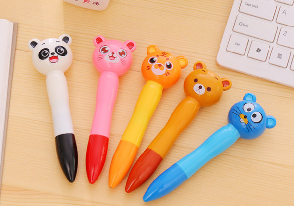 Best selling gel pens Creative stationery cute cartoon student fountain pen germination animal bear black neutral pen toy doll pen469