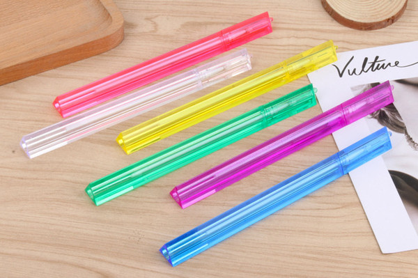 Best selling gel pen wholesale free shipping Simple Creative Triangle Calibration Transparent Ruler Neutral Pen Multifunctional Pen 430