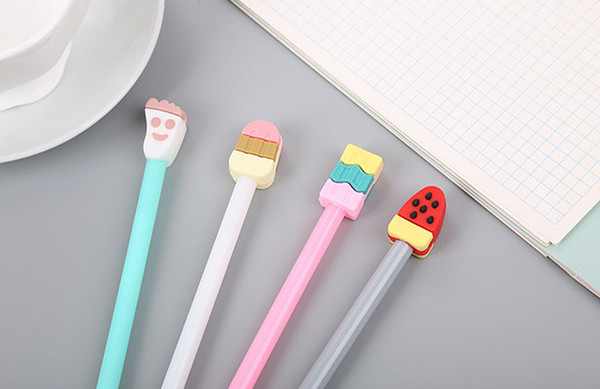 Best selling gel pens C
8000
reative three-dimensional silica gel head ice cream neutral pen learning stationery water-based signature pen446