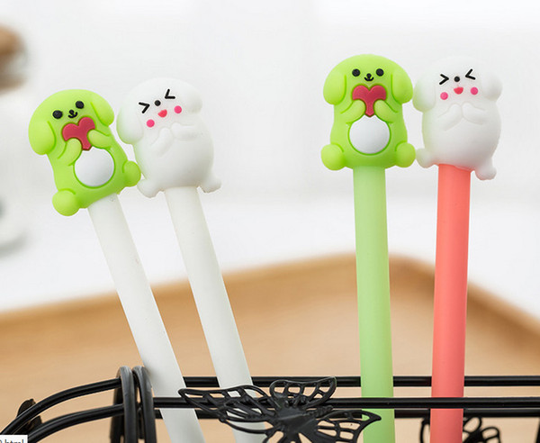 Best selling gel pen wholesale 96pcs\Lot free shipping cartoon Cute bubble dog neutral pen students supplies174