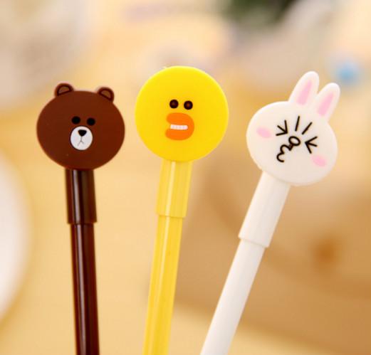 Best selling gel pen 100pcs\Lot free shipping Cartoon animal neutral sprout rabbit cub cute bear signature pen2-21