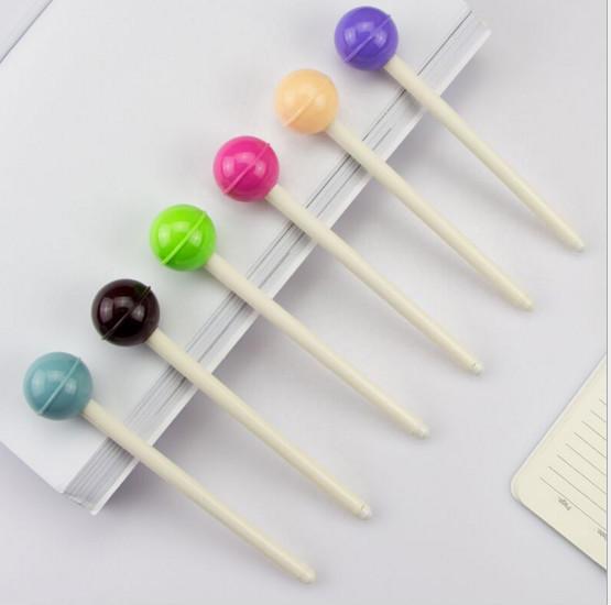 Best selling gel pen free shipping 100pcs\Lot Creative lovable lollipops neutral pen creative needle pipe water pen2-93