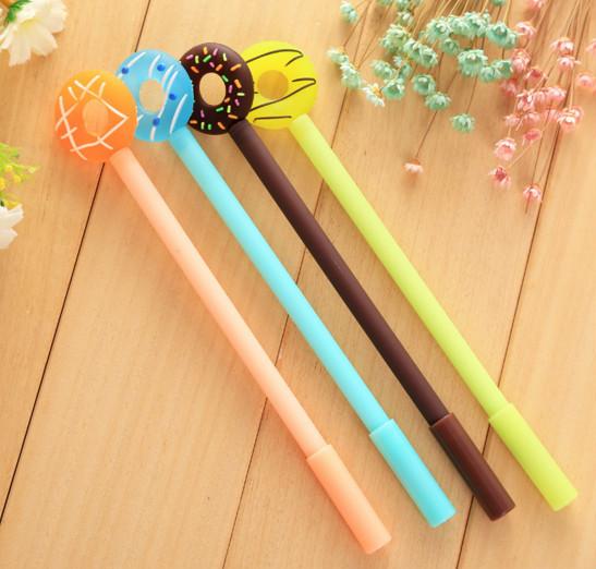 Best selling gel pen wholesale60pcs\Lot free shippingSweet doughnut,neutral pen and candy color pen black GP2-13