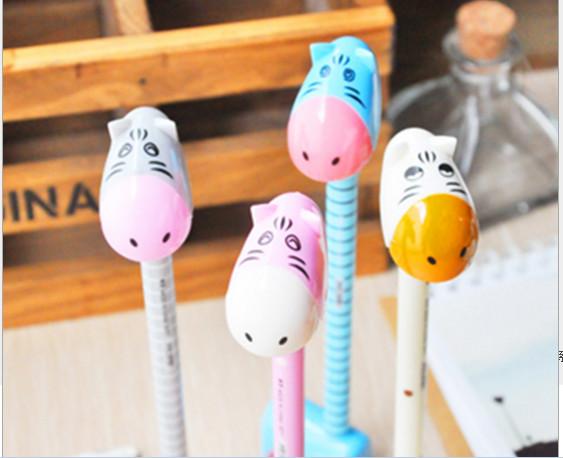 Best selling gel pen wholesale100pcs\Lot free shipping Korean creative Hippo neutral pen creative stationery black 0.5mm GP2-10