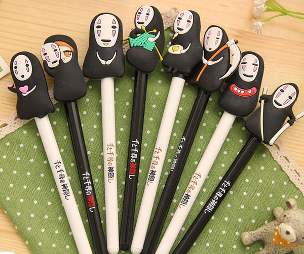 Best selling gel pen wholesale 100pcs\Lot free shipping Lovely Cartoon no face male cartoon neutral pen221