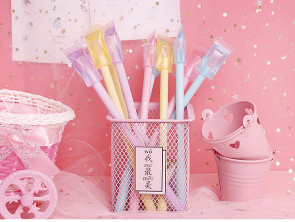 Best selling gel pen wholesale 120pcs\Lot free shipping Creative candy neutral pen cartoon learning stationery 291