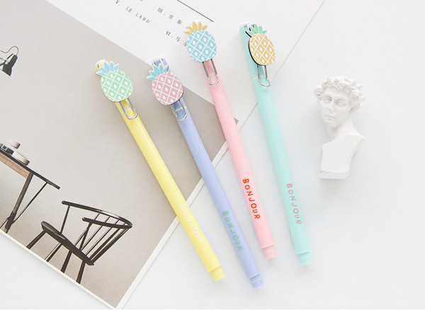 Best selling gel pens wholesale free shippingCreative text fruit modeling office students cute cartoon neutral pen366