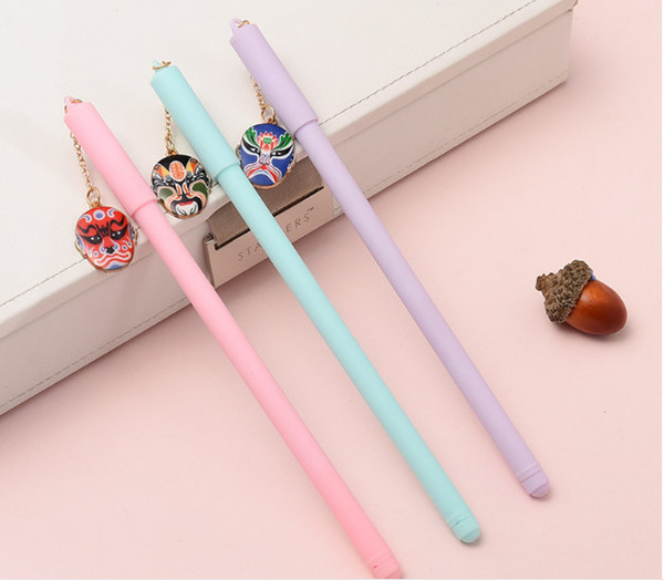 Best selling gel pen wholesale 100pcs\Lot free shipping Creative facebook pendant stylus for Chinese students 340