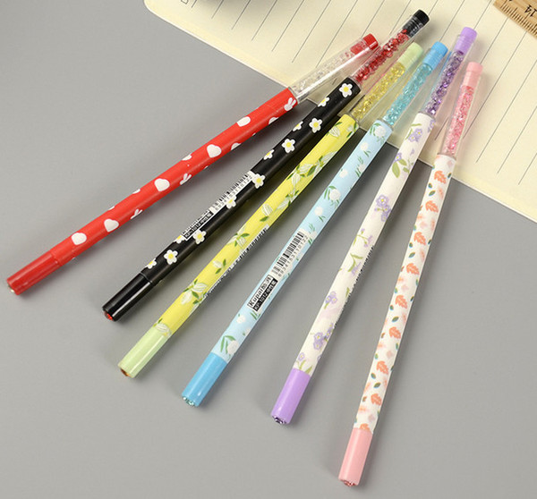 Best selling gel pen wholesale 100pcs\Lot free shipping Creative stationery Lovely broken flower neutral pen 261