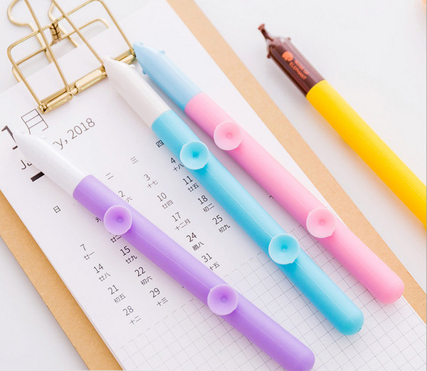 Best selling gel pen wholesale 120pcs\Lot free shipping Creative stationery elephant shape neutral pen cartoon animals candy color289