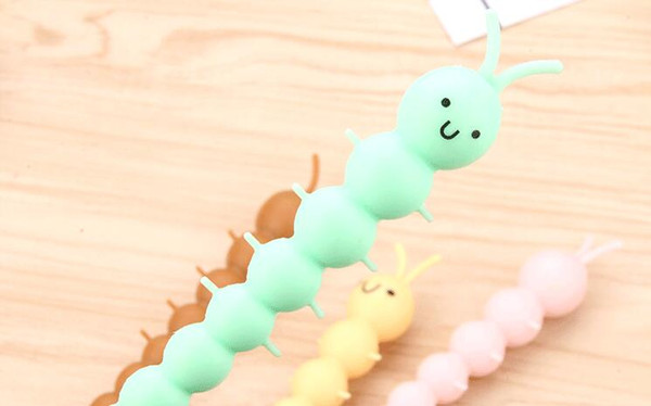 Free Shipping Wholesale Supply Mix Colore Cute Lifelike Caterpillar Neutral Pen 18cm 240pcs/lot Gel Ink Pen GP274