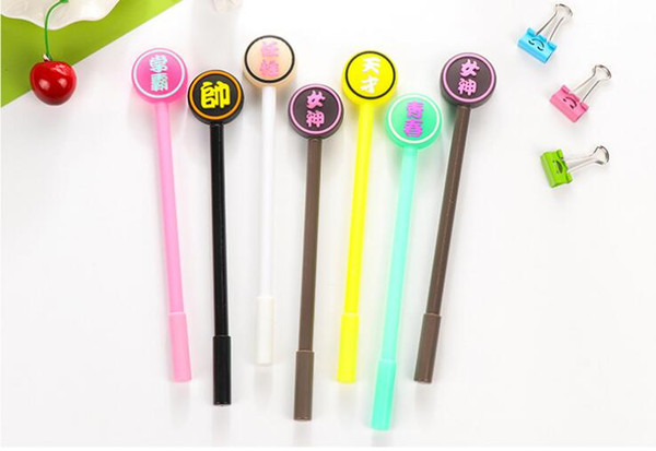 Free Shipping Wholesale Supply Six Colore Creative Cute Fashionable Emoticons Cartoon 19cm 144pcs/lot Neutral Gel Ink Pen GP262