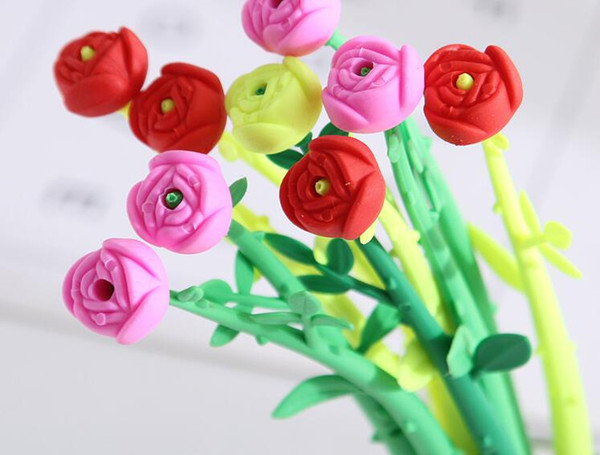 Free Shipping Wholesale Price Creative Cute Cartoon Imitation Flower 0.5mm 20.7cm 240pcs/lot Neutral Pen Gel Ink Pen GP205