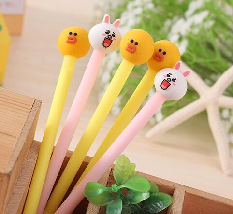 Free Shipping Cute Cartoon Super Cute Rabbit Pen 0.38mm 17cm Neutral Pen 180pcs/lot Gel Ink Pen GP221