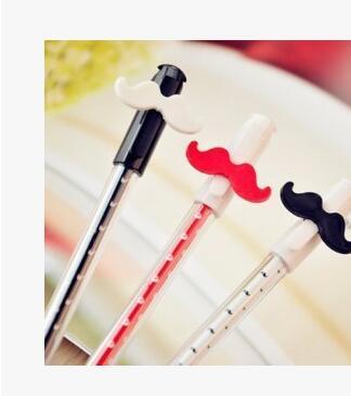 Free Shipping Wholesale Price Three Colore Creative Stationery Lovely Mustache 0.38mm 15.5cm Neutral Pen 240pcs/lot Gel Ink pen GP220