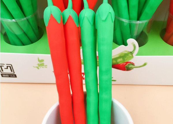 Hotest Best-Selling FREE SHIPPING Peppe -Shaped Vegetable Series 0.38mm 48pcs/lot Neutral Pen Gel Ink Pen GP196