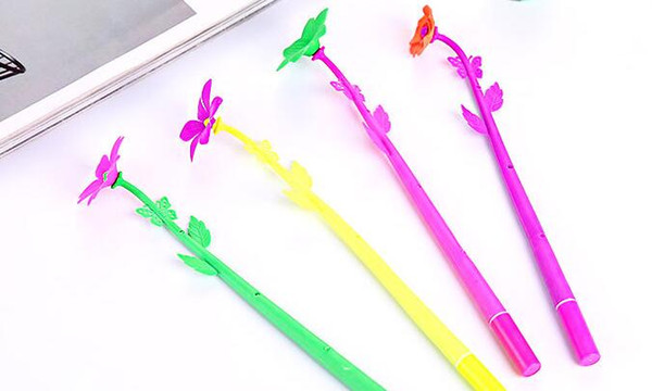 Free Shipping Wholesale Discount Creative Stationery Fresh Floret 20cm Long Neutral Pen Rose Pen 0.5MM 360pcs/lot Gel Ink Pen GP191