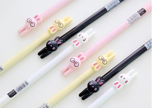 Free Shipping Wholesale Supply Cute Rabbit 16cm Four Colores 0.5mm 120pcs/lot Neutral Pen Gel Ink Pen GP316