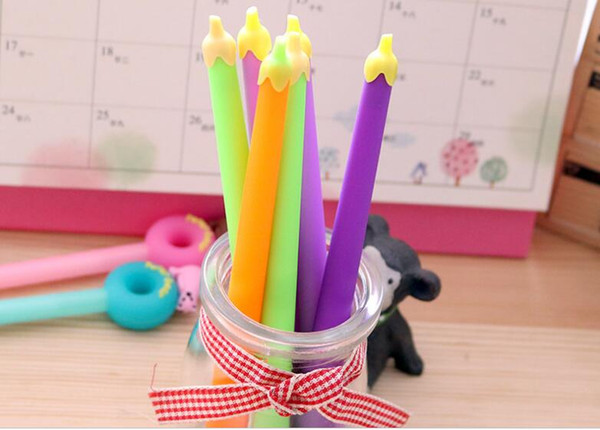 Cartoon Cute Vegetable 15cm 0.38mm Four Colores 240pcs/lot Neutral Pen Gel Ink Pen GP291