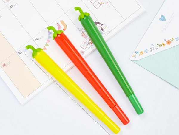 Manufacturer Direct Selling Creative Stationery Lovely Pepper 180pcs/lot Neutral Pen 0.5mm 16cm Gel Ink Pen GP320