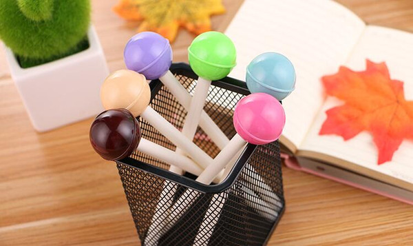 Newest Arrival! Free Shipping Wholesale Directly Creative Lollipop 6 Colores 15cm 240pcs/lot Neutral Pen Gel Ink Pen GP307