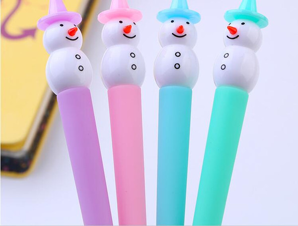 Promotion Newest Arrival ! Free Shipping Cute Candy Snowman Neutral Pen Christmas Gift 180pcs/lot Gel Ink Pen GP293