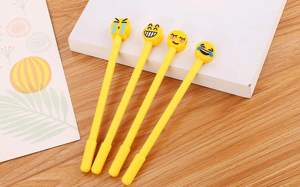 Free Shipping Best Quality Cute Silicone Smile Facial Expression Neutral 0.5mm Gel Ink Pen 16.2cm 200pcs/lot GP101