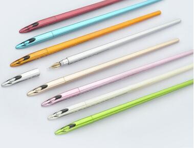 Best Quality Free shipping Moving Brush Needle Tube 210x9mm ABS Material 6 Colore Gel Ink Pen Neutral Pen GP173