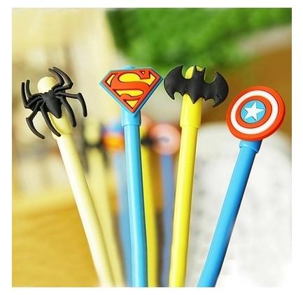 Hero alliance gel pen superman batman captain America spiderman pen Creative students stationery wholesale